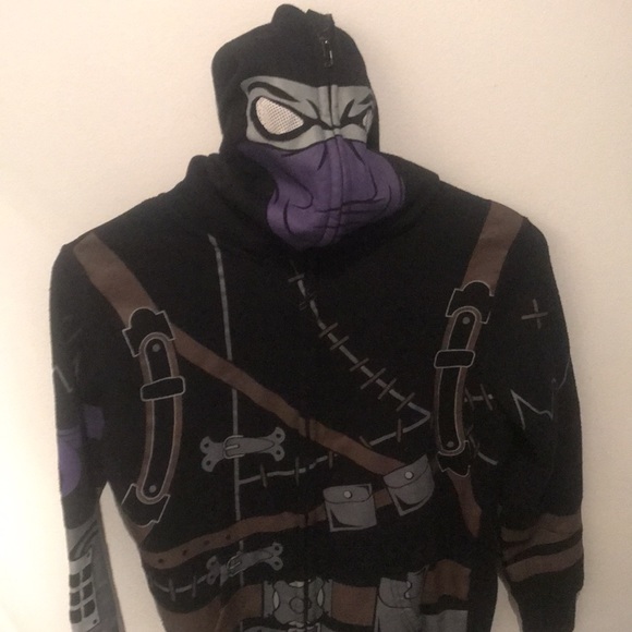 Peepin and Creepin Cos play hoodie with see through eye holes black, grey purple - Picture 2 of 5